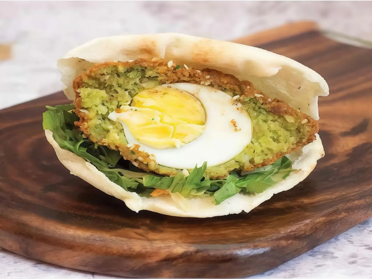 Mixed Falafel With Two Pieces And Eggs