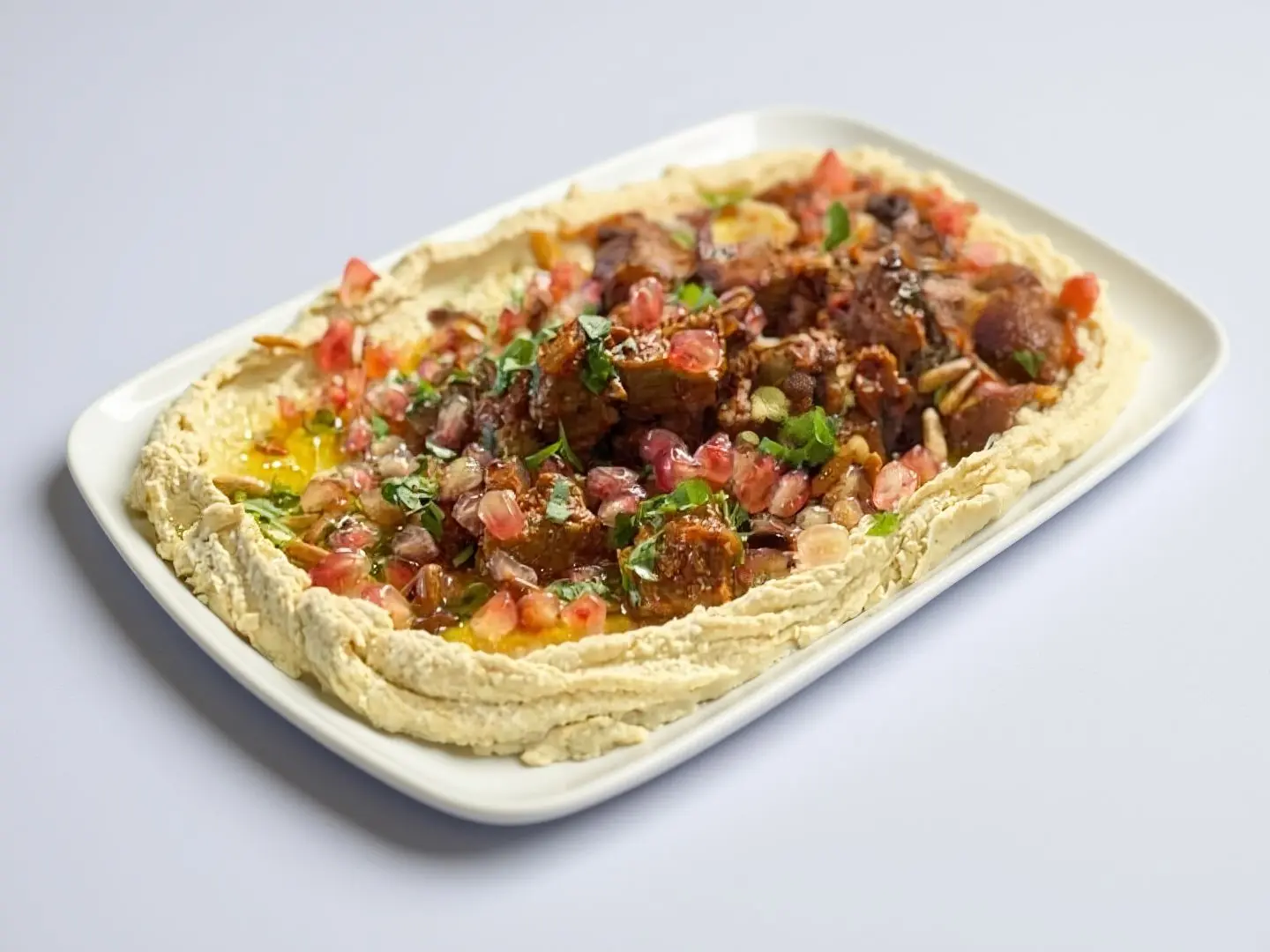 مقلقل لحم مع حمص