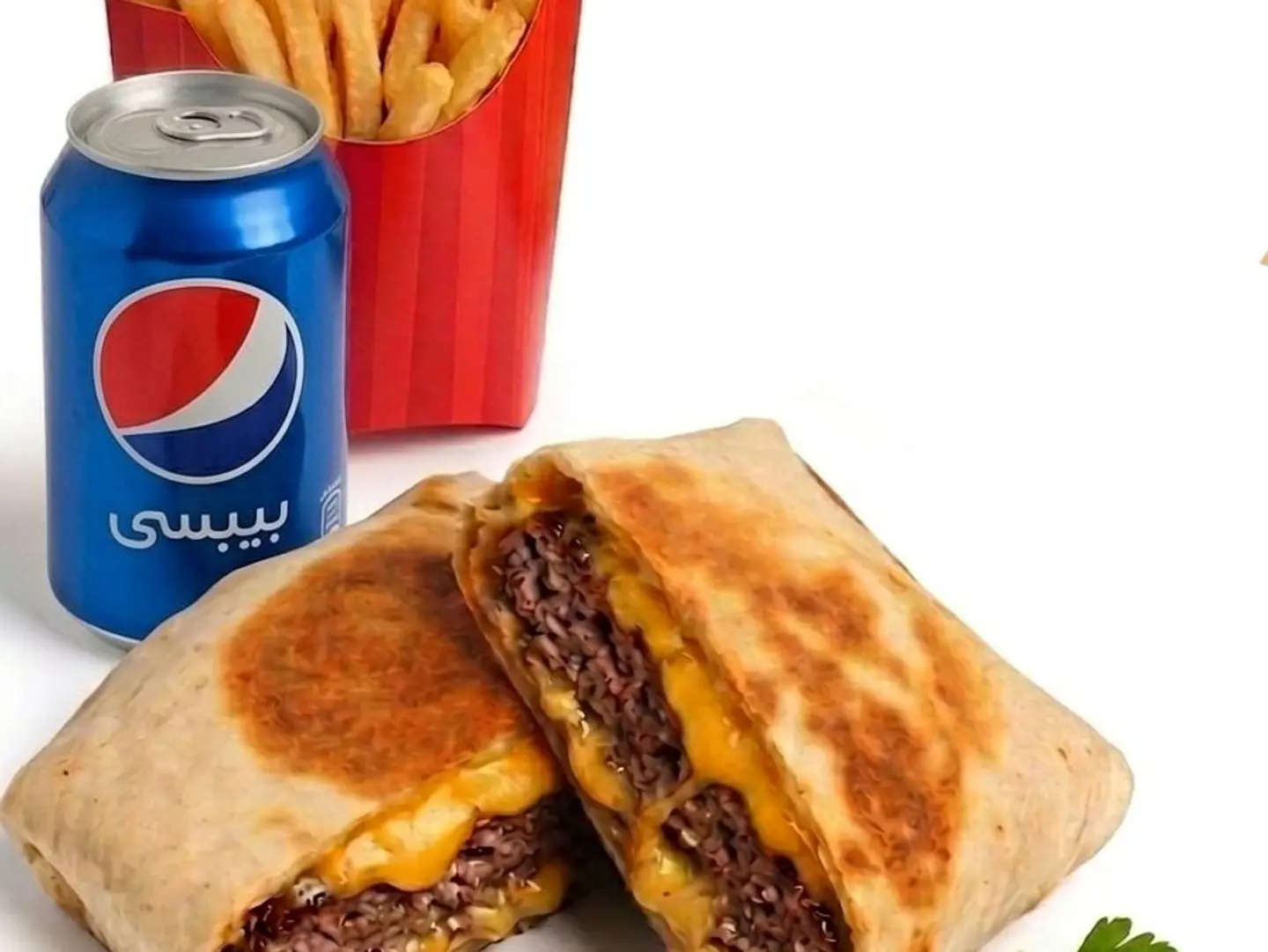 وجبة برجر لحم ( عجينة فرن )