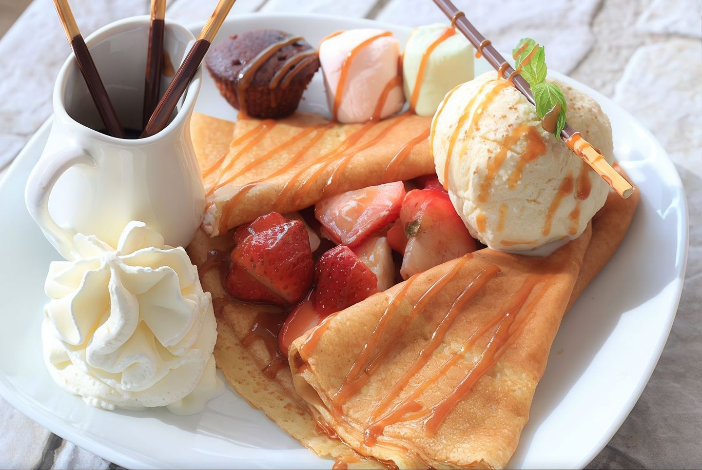 Crepe Con Gelato