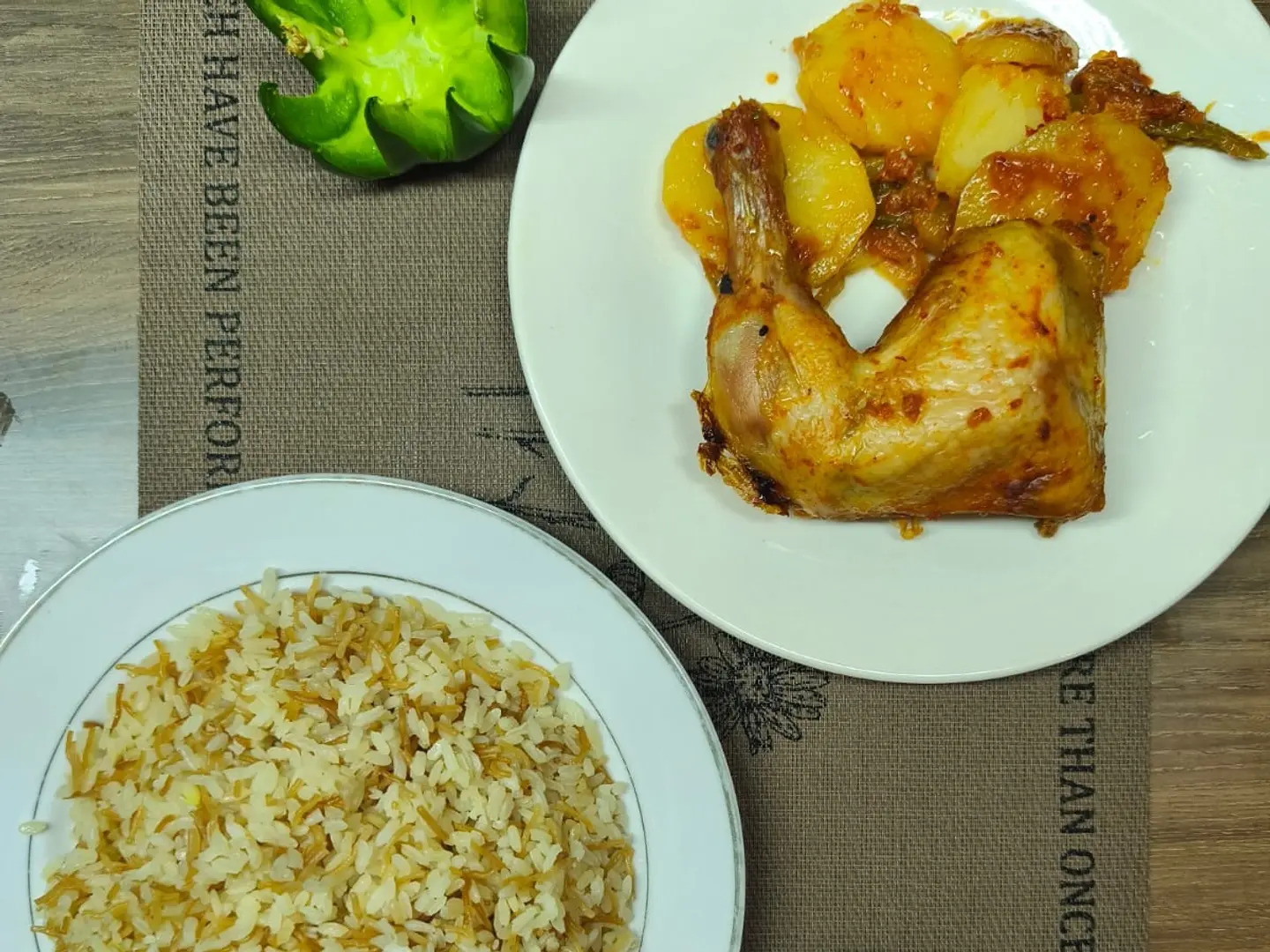 طبق ربع دجاج فرن