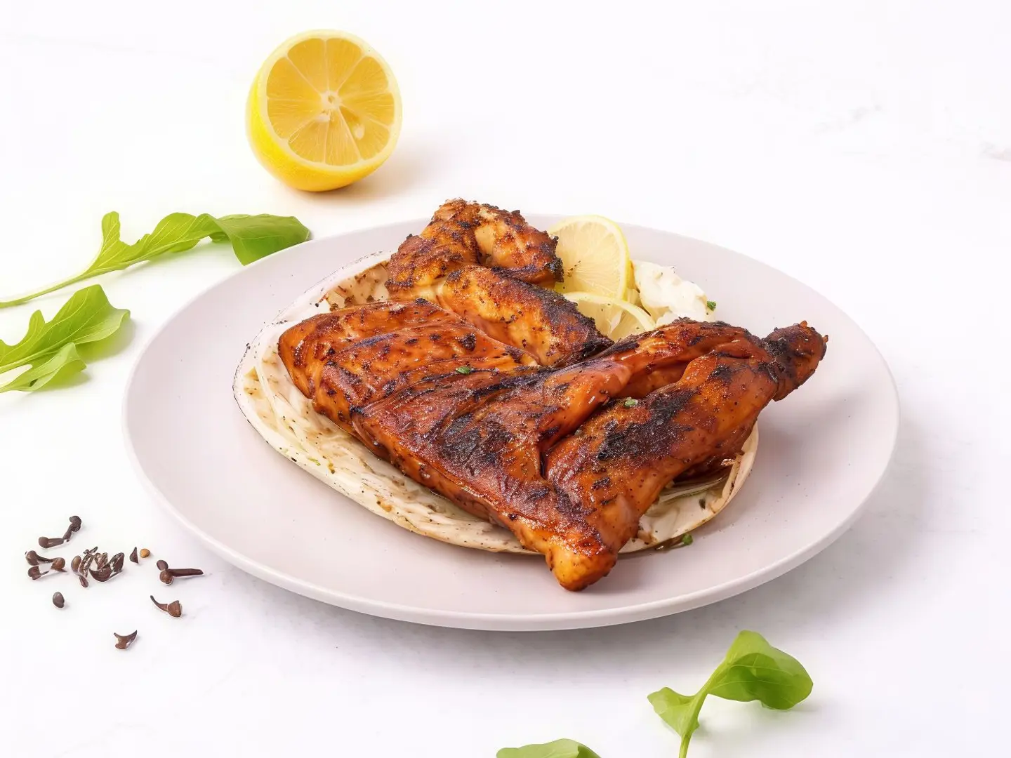 نص جبة دجاج علي الفحم ساده