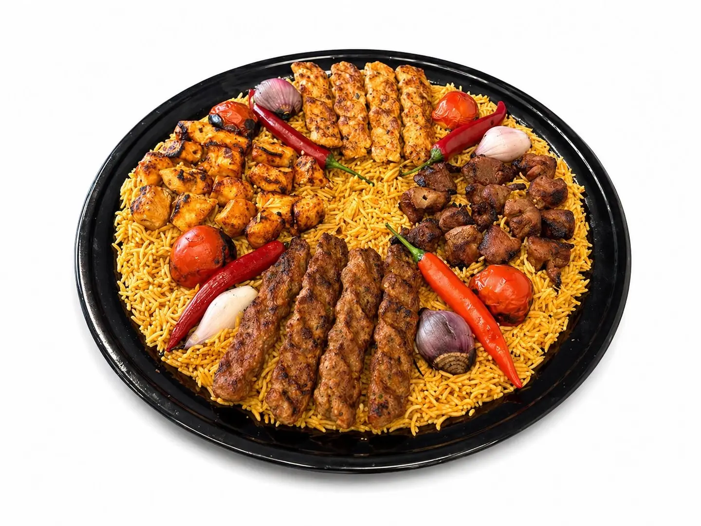 4 اسياخ مشكل مشاوي مع رز