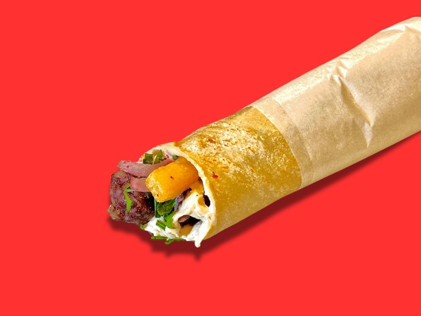 ساندوتش كباب لحم صغير