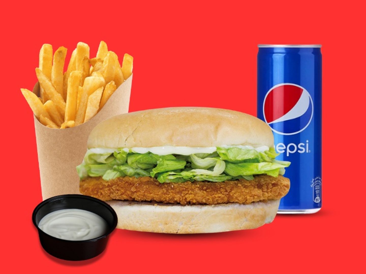 وجبة برجر دجاج