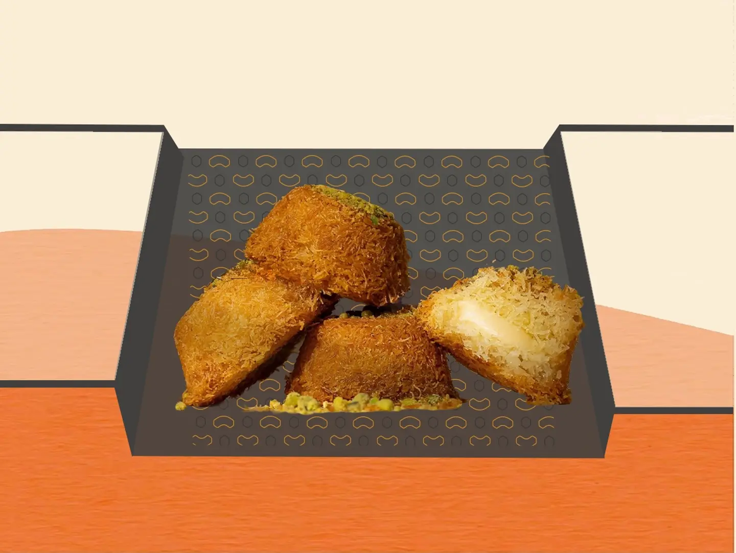 Creamy Kunafa Cup - Medium Size 12 Pieces