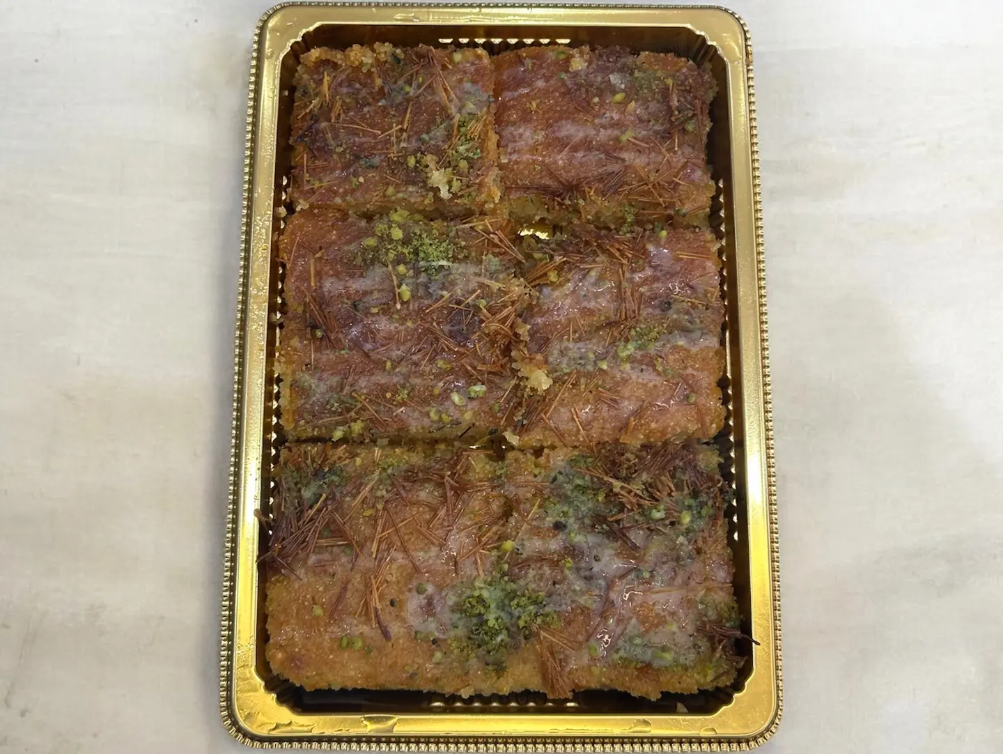 بسبوسة الشعيرية و الحليب المحموس صغير