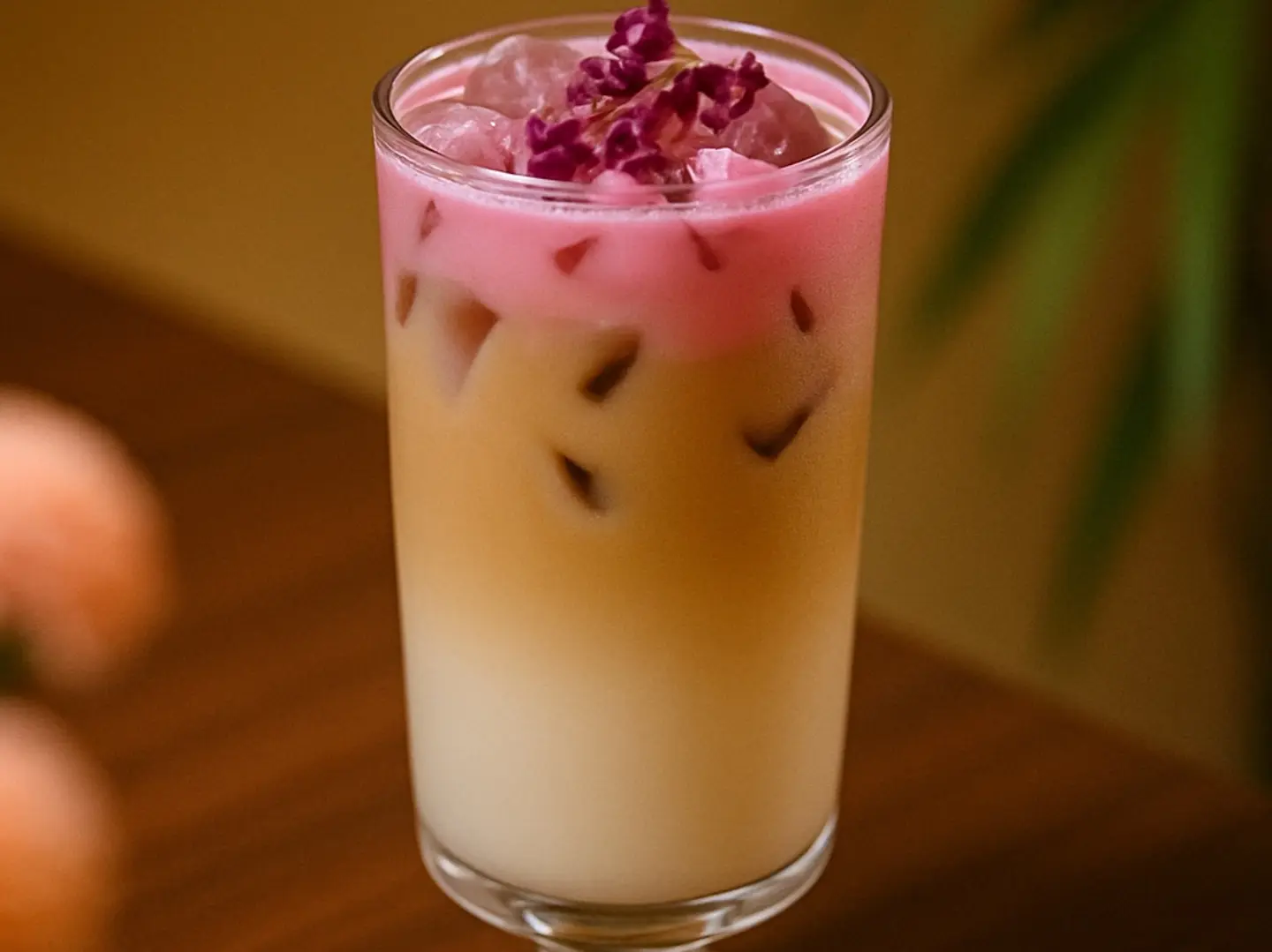 لاتيه روز مثلج