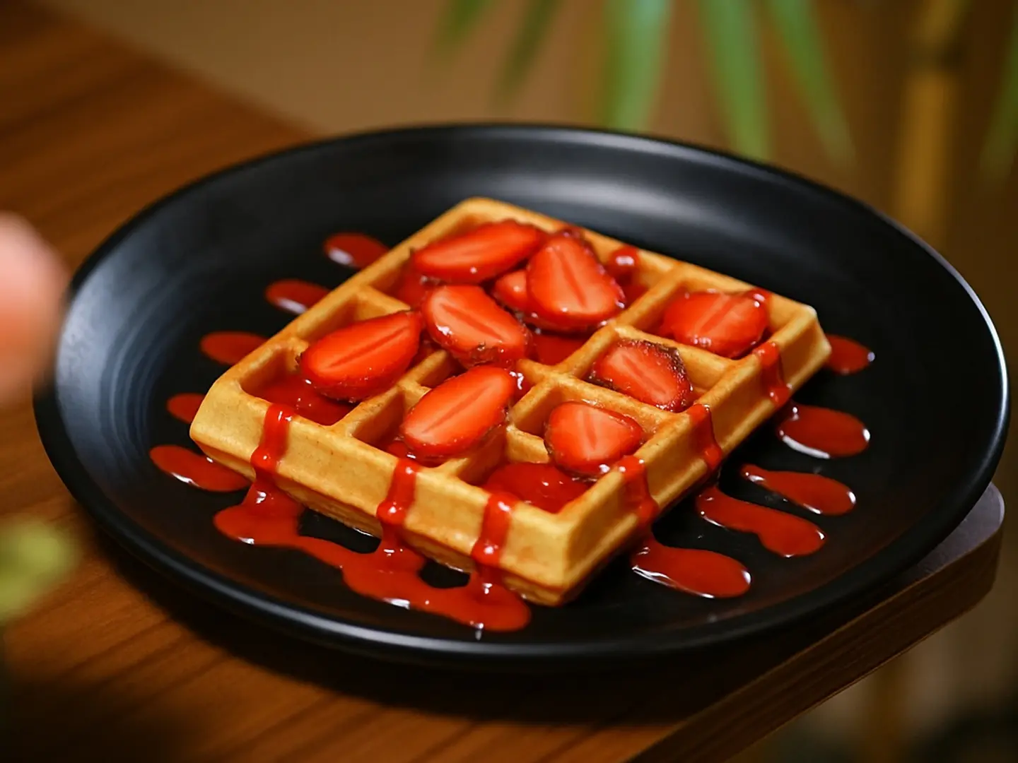 وافل الفراولة