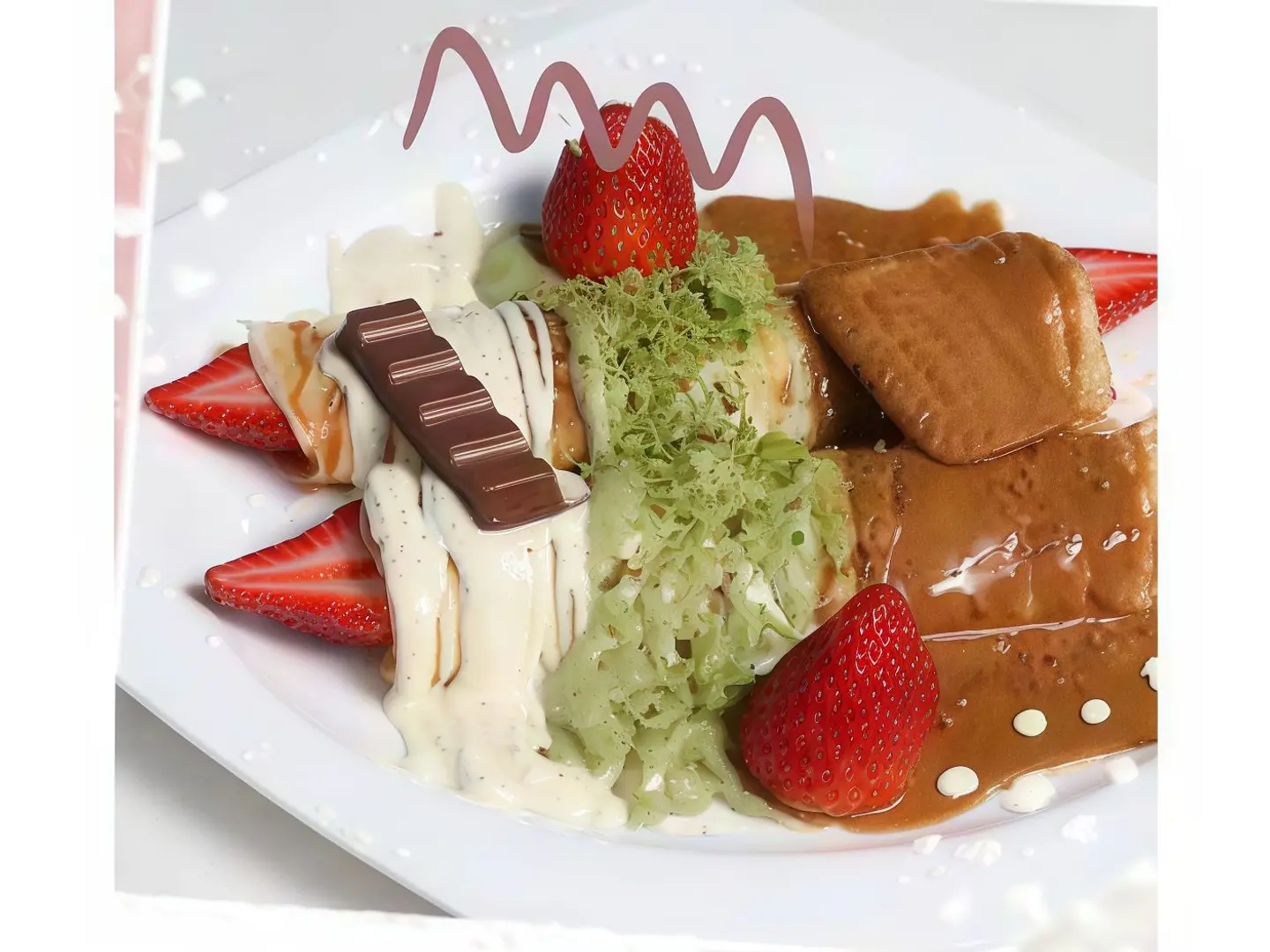 كريب مكس موز وفراولة