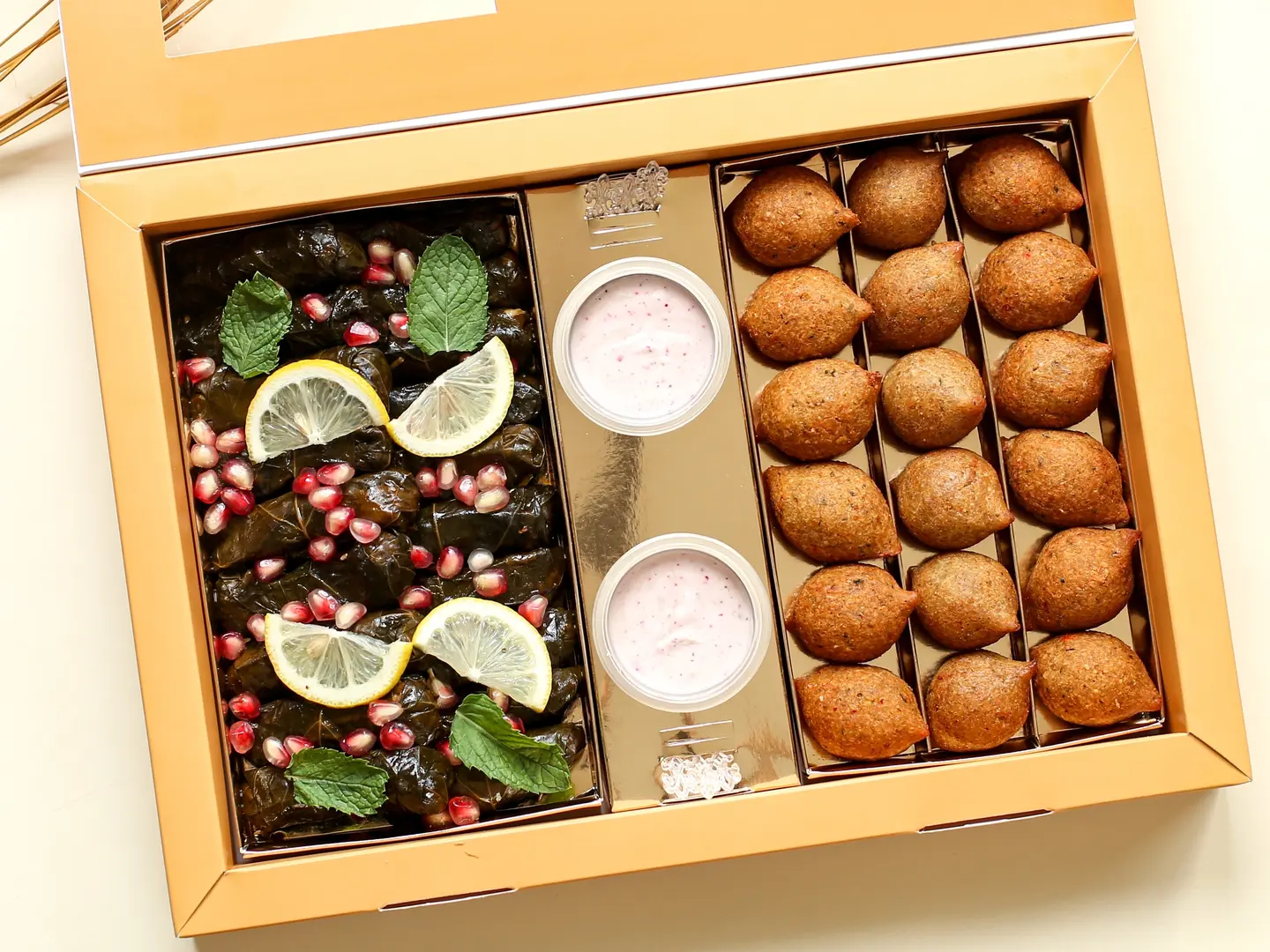 Mix Box Of Grape Leaves & Kebah