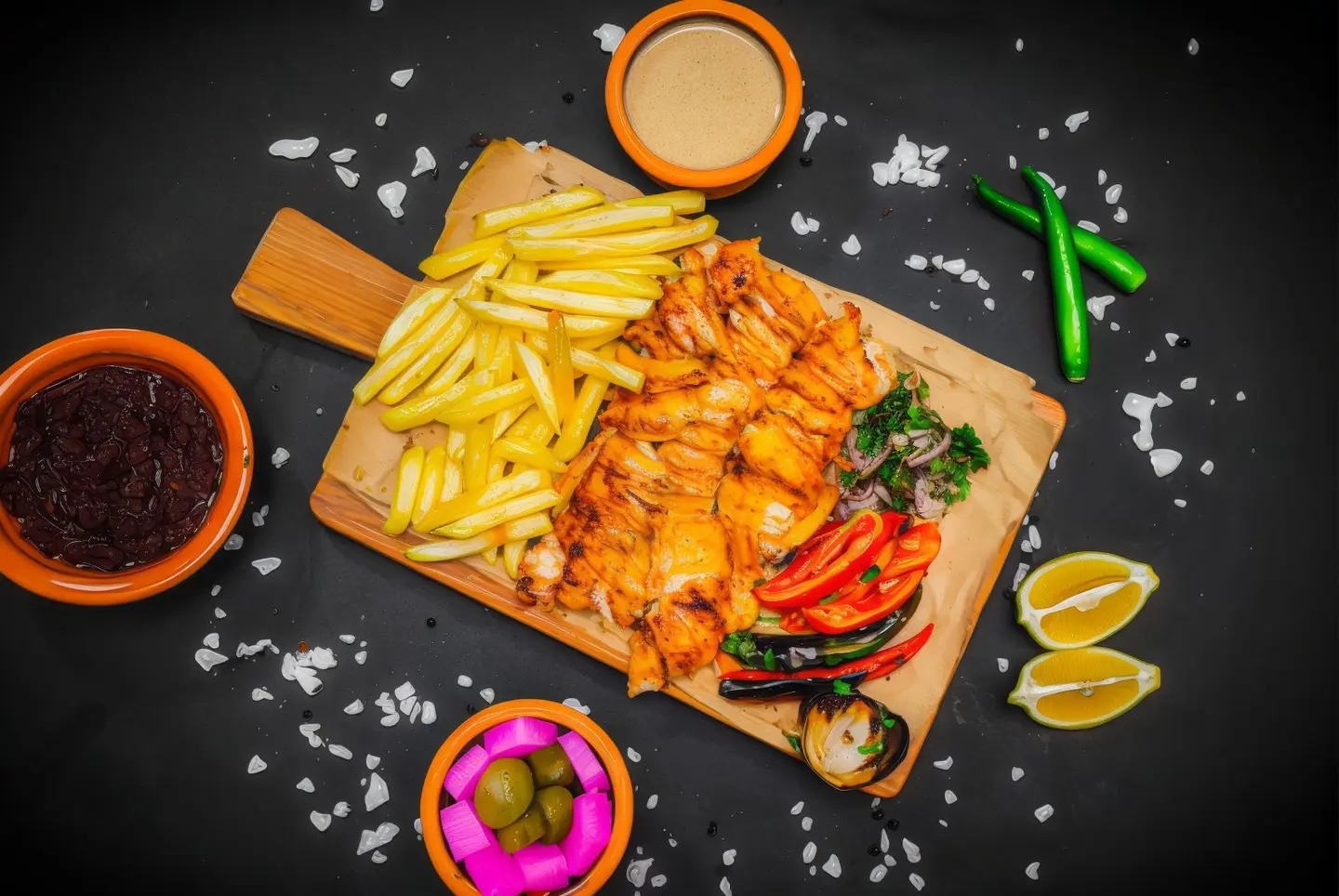 شاورما دجاج صحن فرط