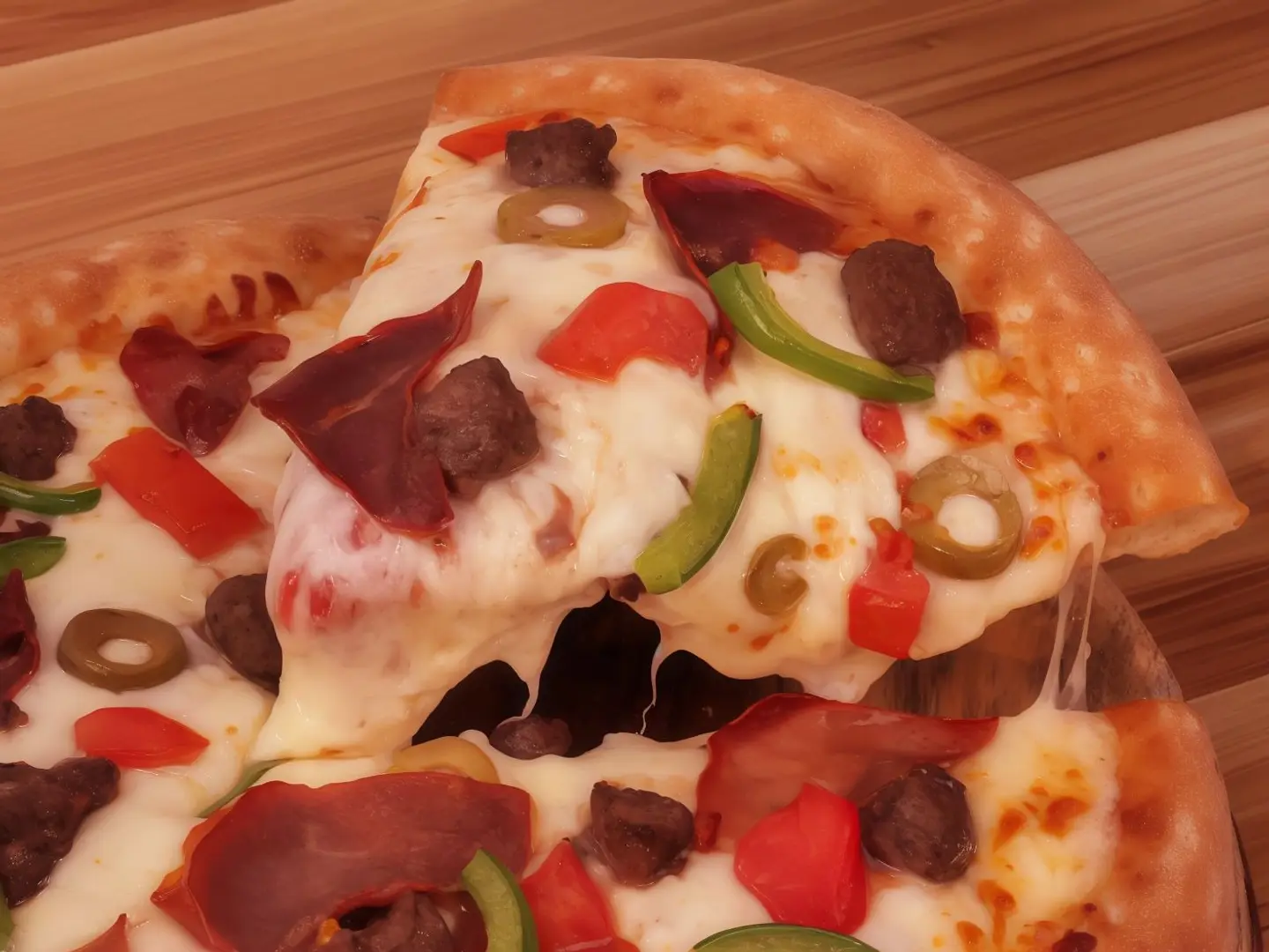 بيتزا سجق و بسطرمة كبير