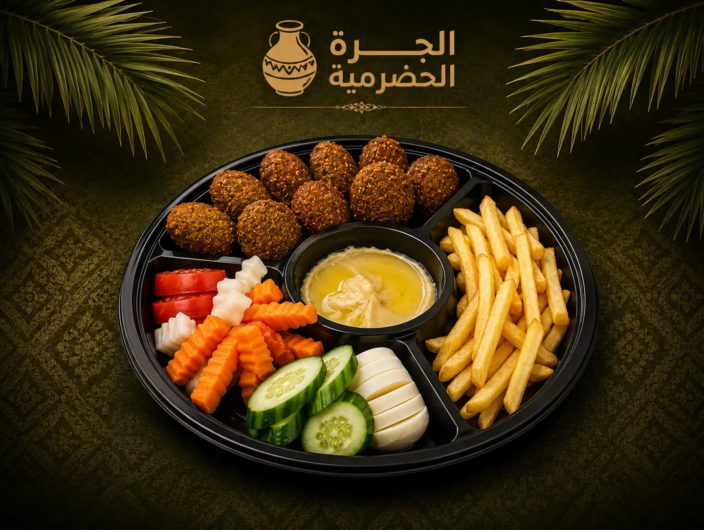 صحن فلافل مشكل