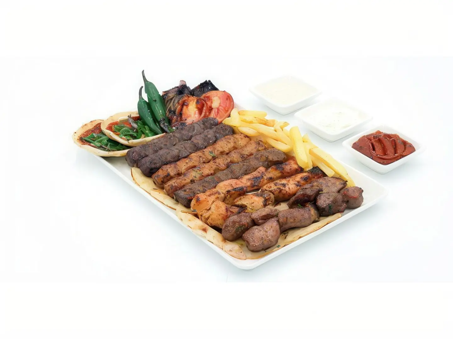 صحن مشكل مشاوي 8 اسياخ