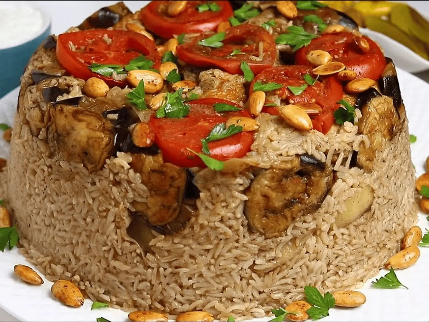مقلوبة لحم غنم