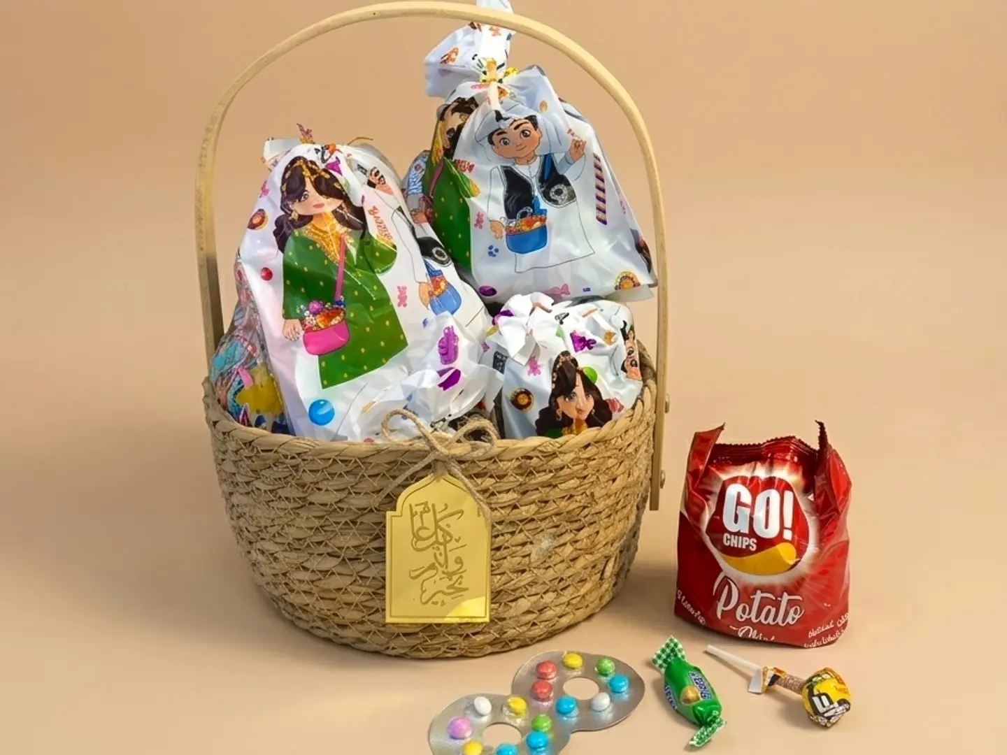 سلة توزيعات حلاوه العيد للاطفال