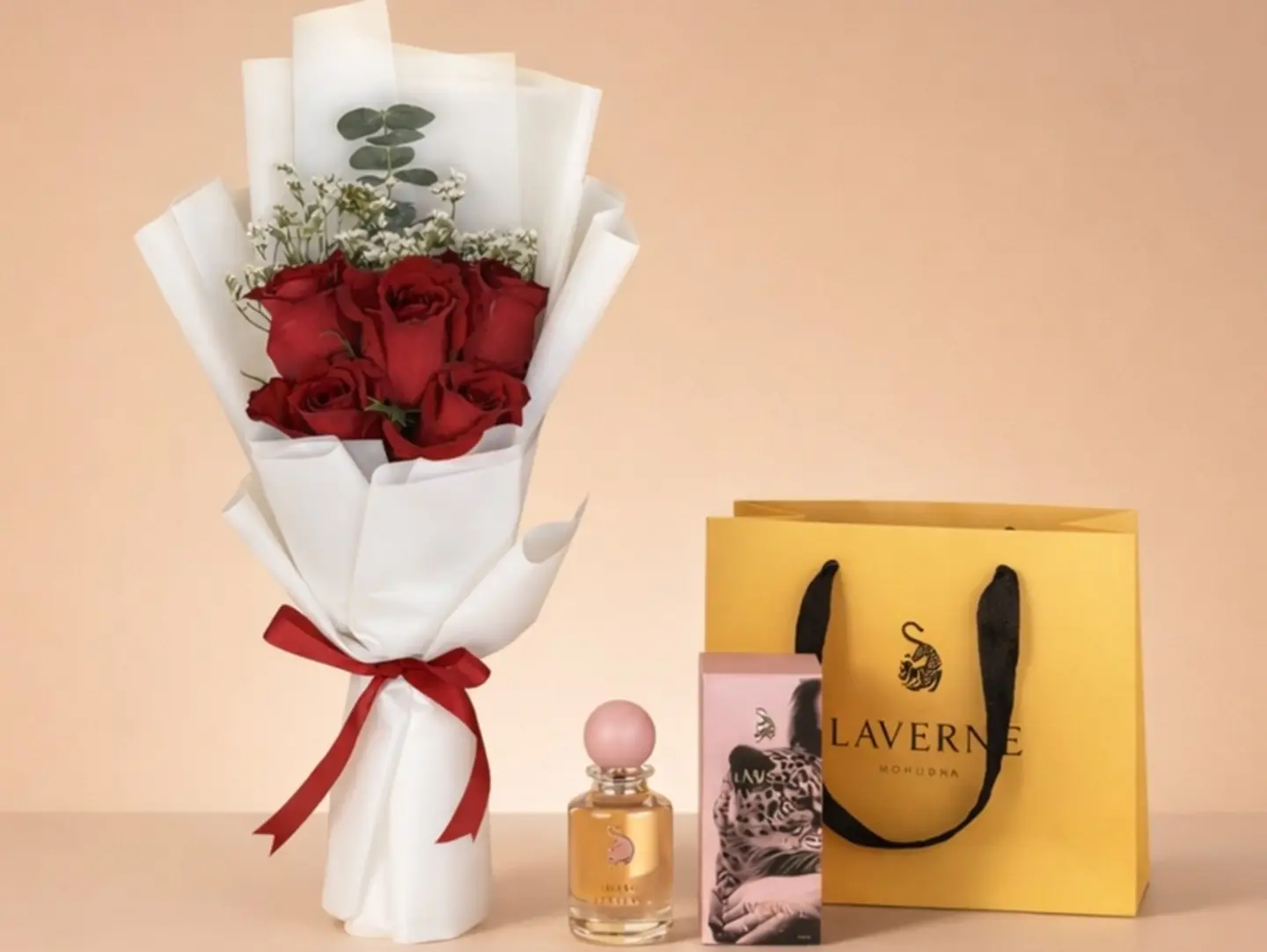 Miss La Verne Perfume And Small Bouquet