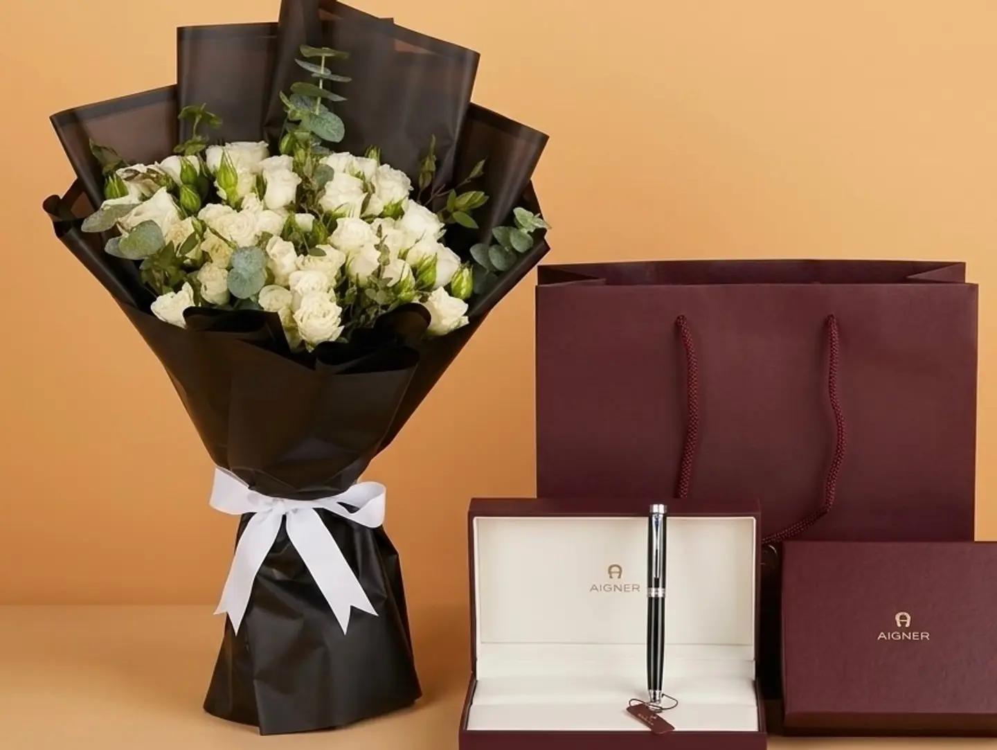 قلم اقنر مع الباقة