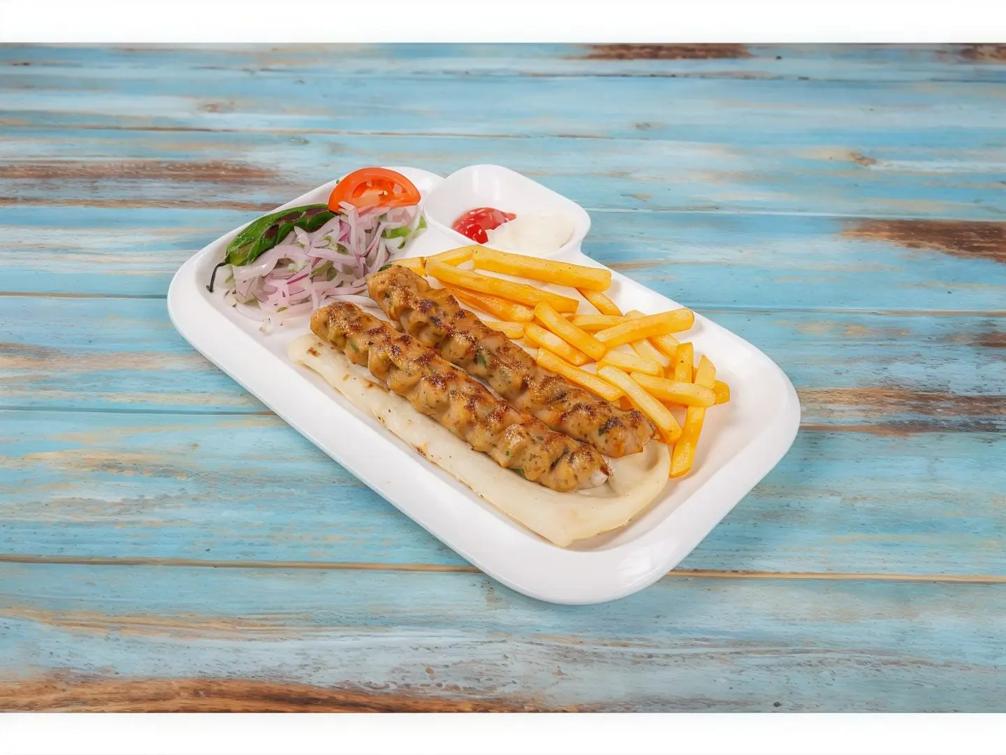Plate Of Chicken Kebab