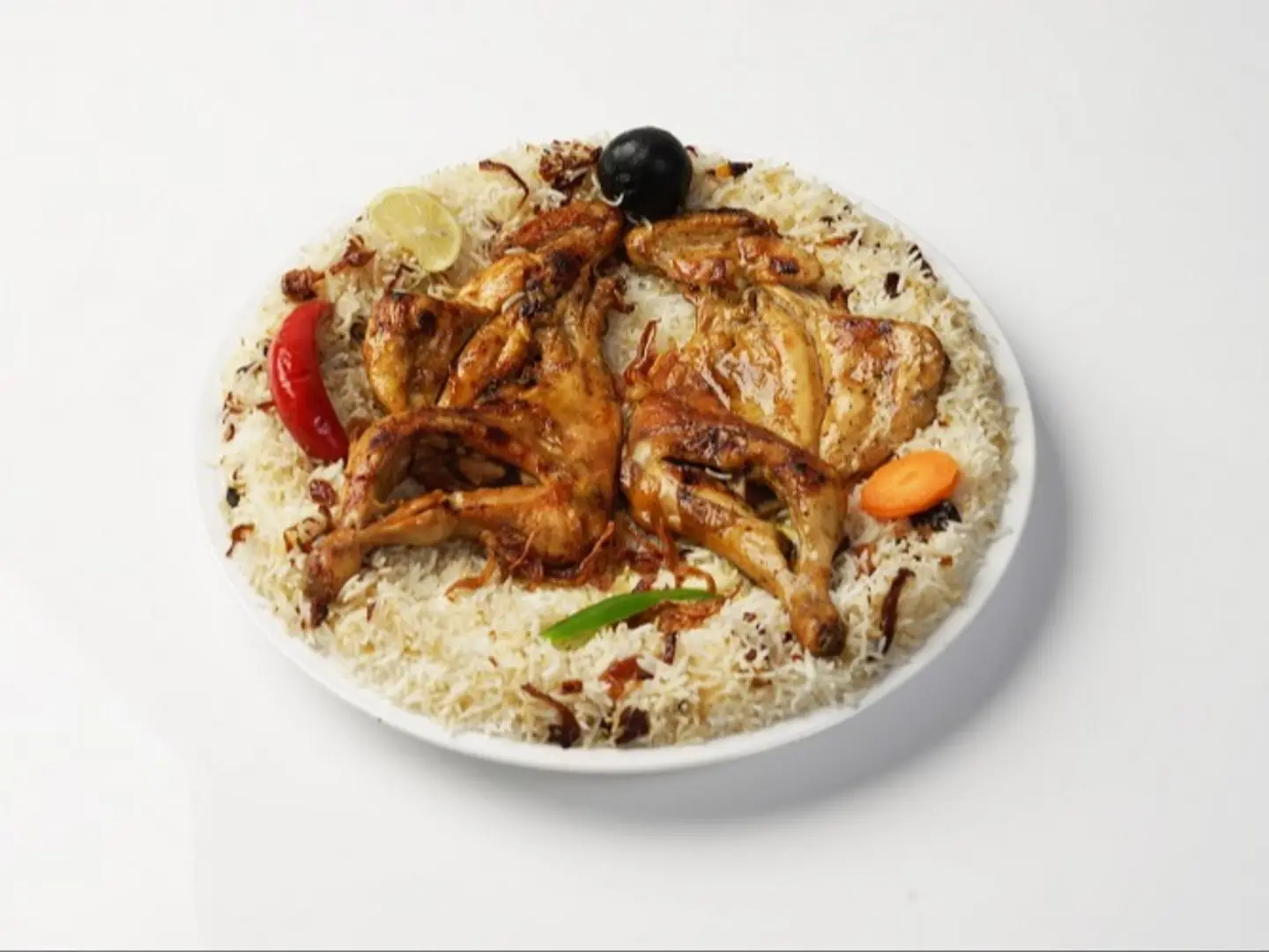 Whole Mathbi Chicken With Mandi Rice