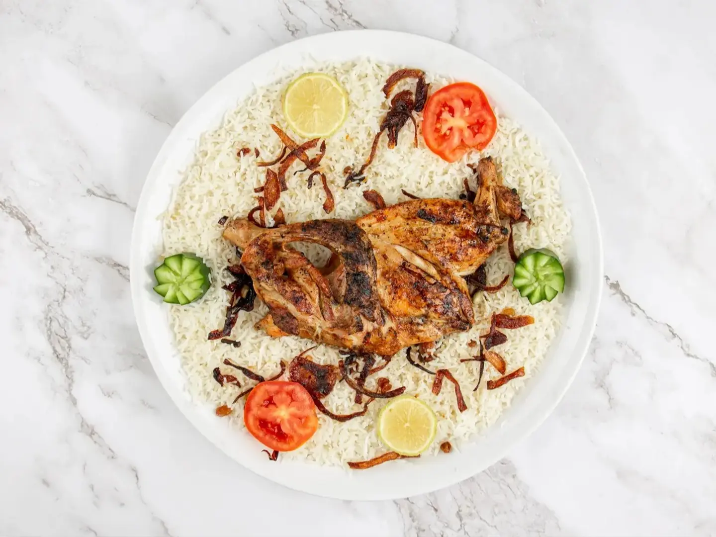 Half Mathbi Chicken With Bukhari Rice