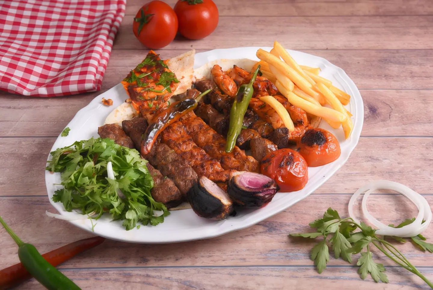 "مشكل مشاوي وسط"