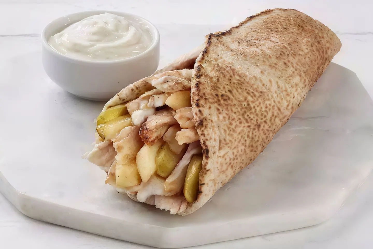 شاورما خبز شامي