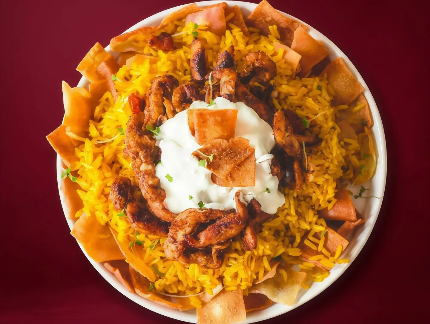 فتة شاورما دجاج صغير