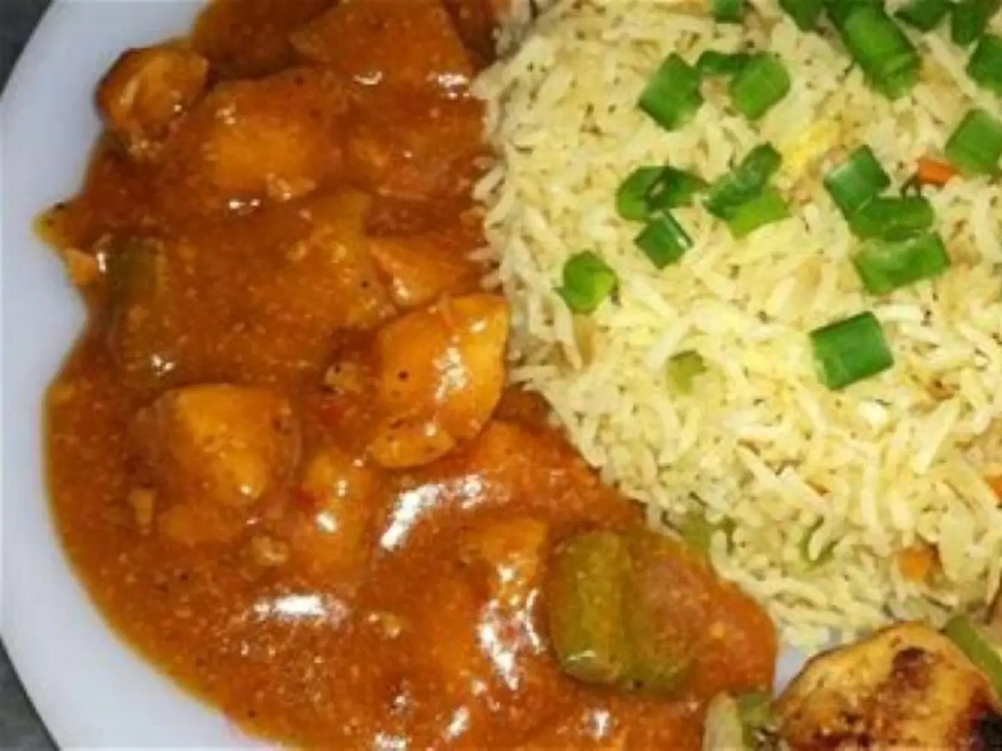 Chicken Manchurian With Rice