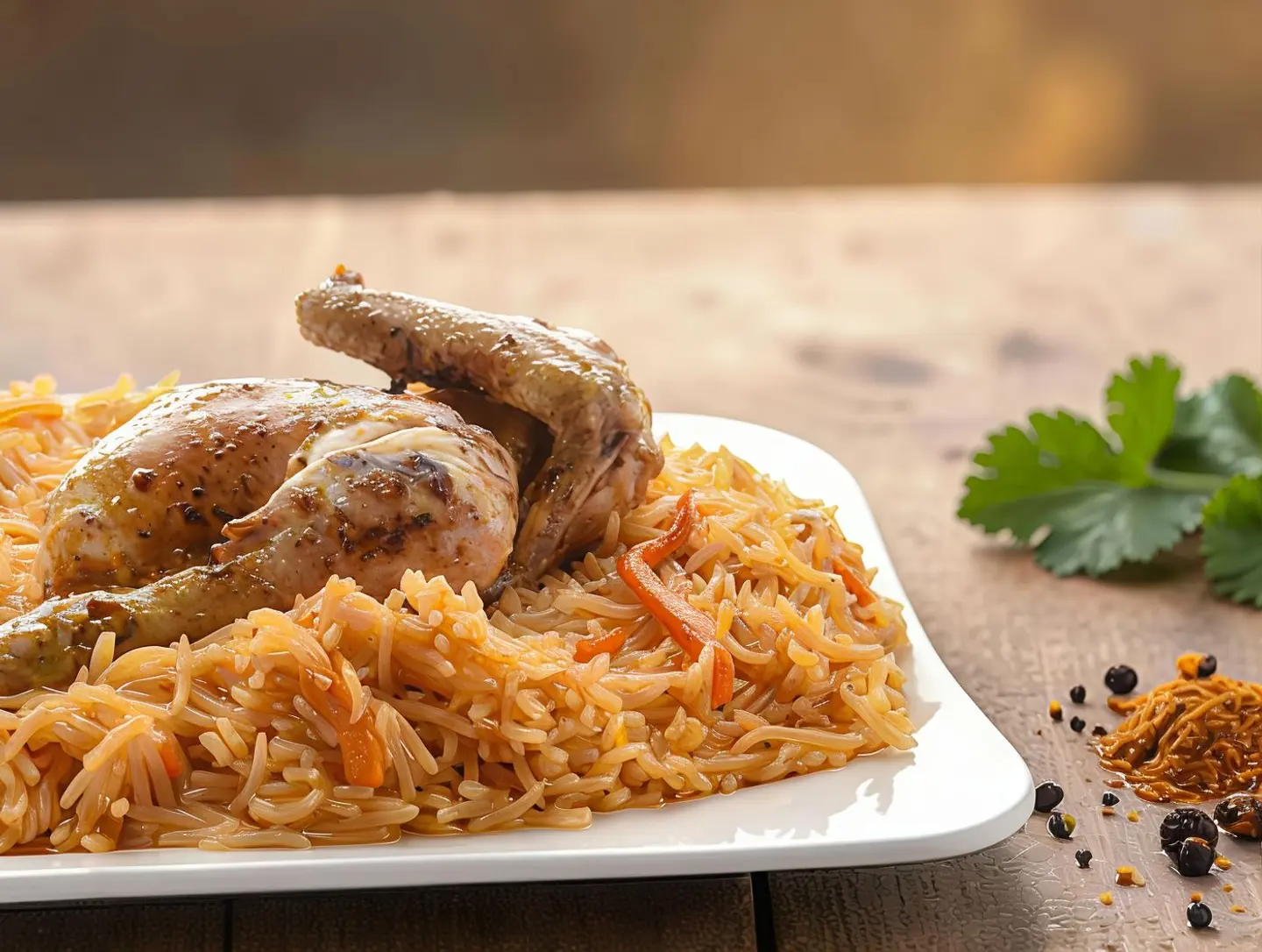 نص دجاج بخاري مديني مع الأرز