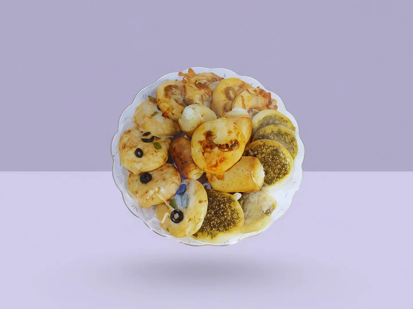 صحن فطائر مشكل صغير