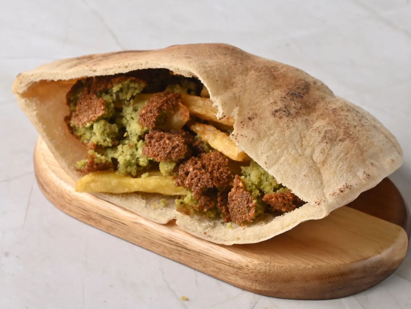 Falafel, Cheese, Potatoes