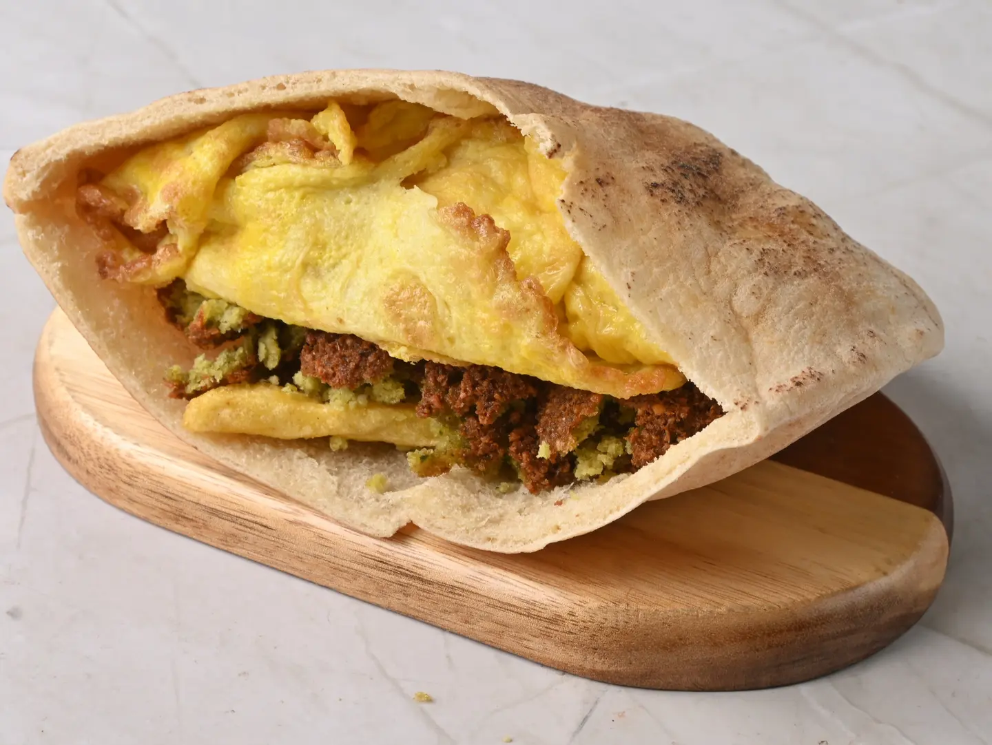 Falafel, Eggs, Potatoes