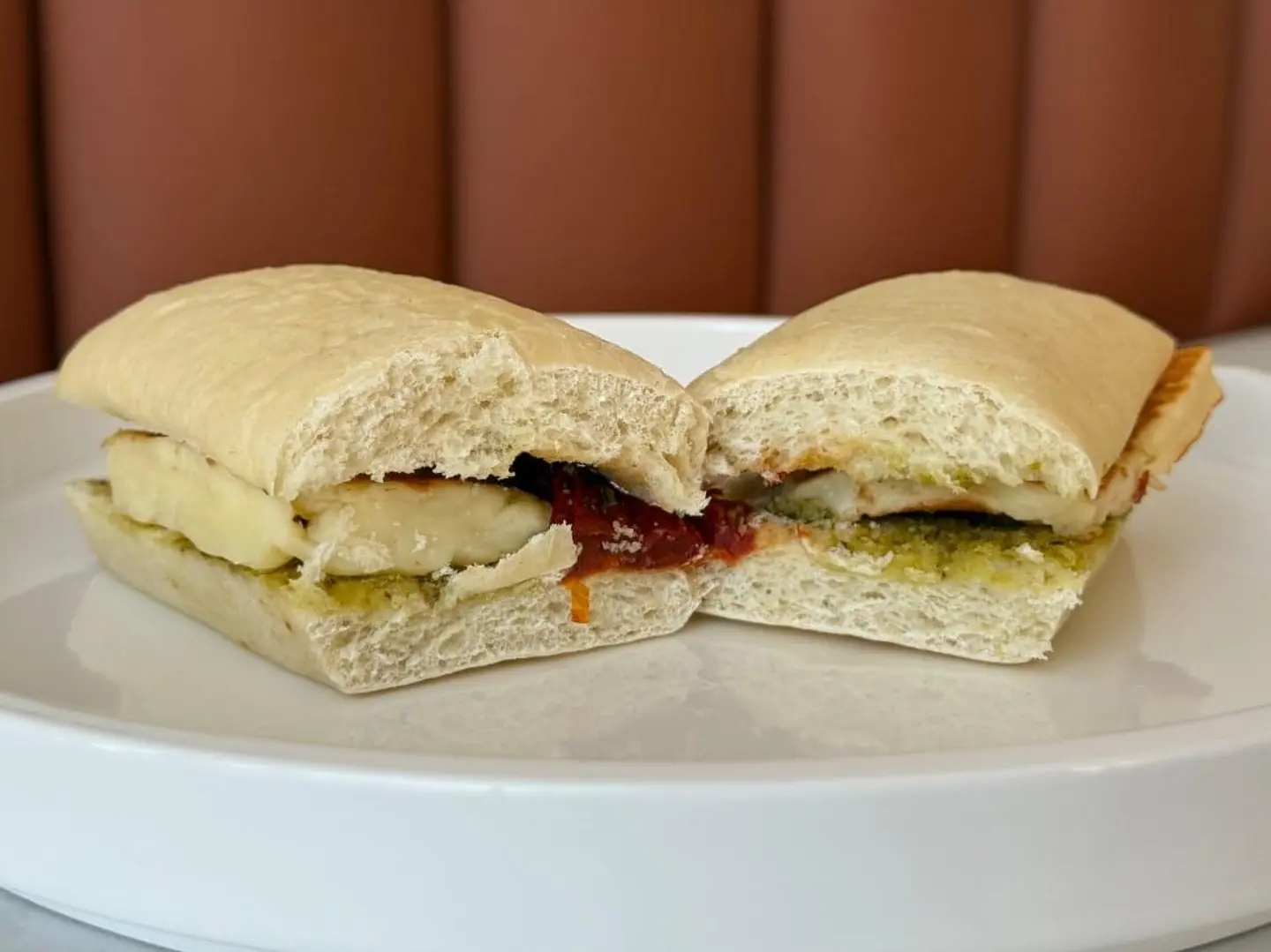 Grilled Halloumi Panini Sandwich