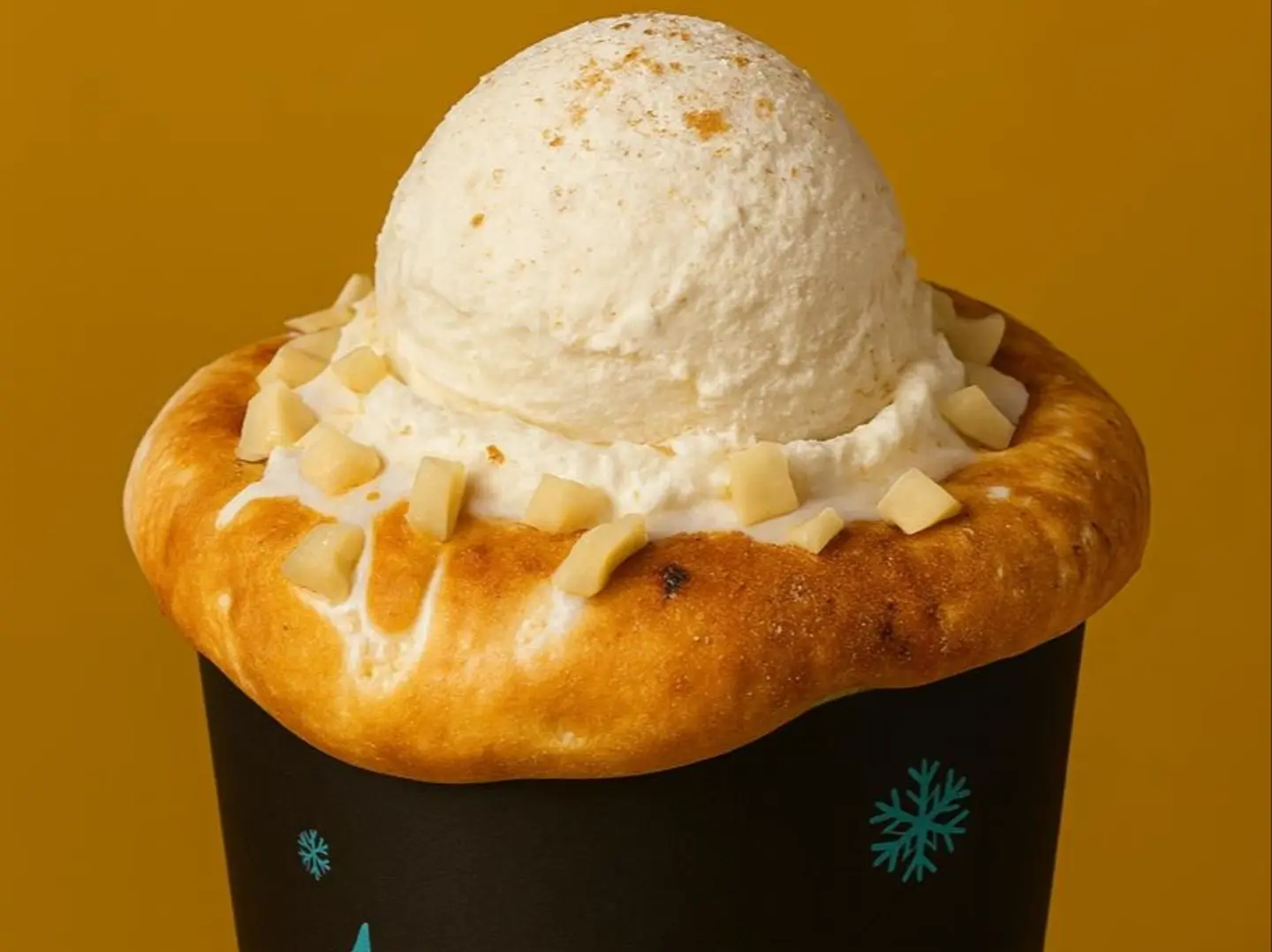 Hot Chocolate Towns With Marshmallows And Vanilla Ice Cream