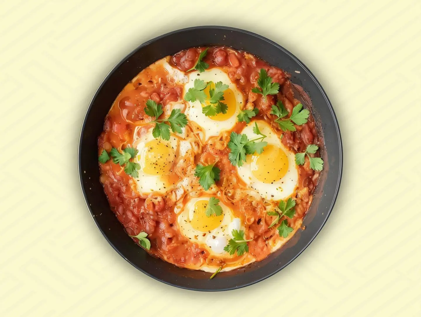 فاصوليا مع البيض