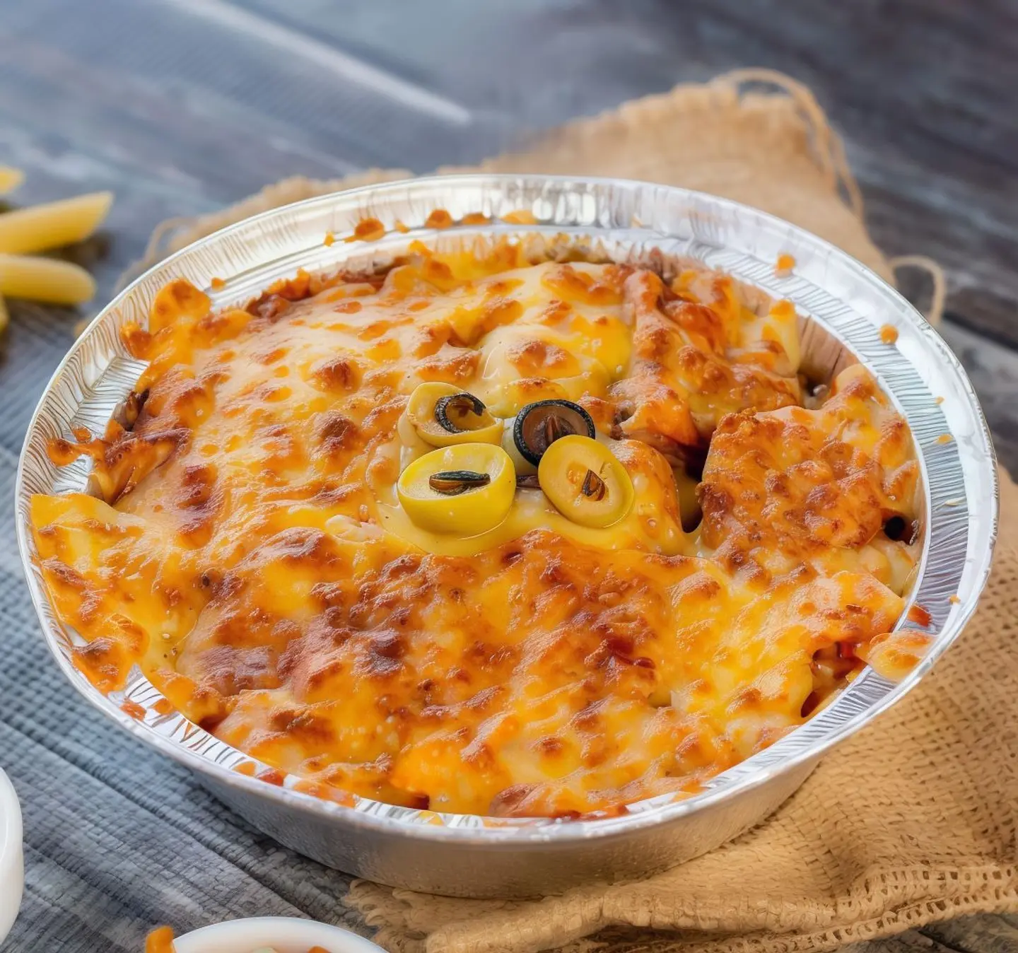 طاجن مكرونة موتزاريلا