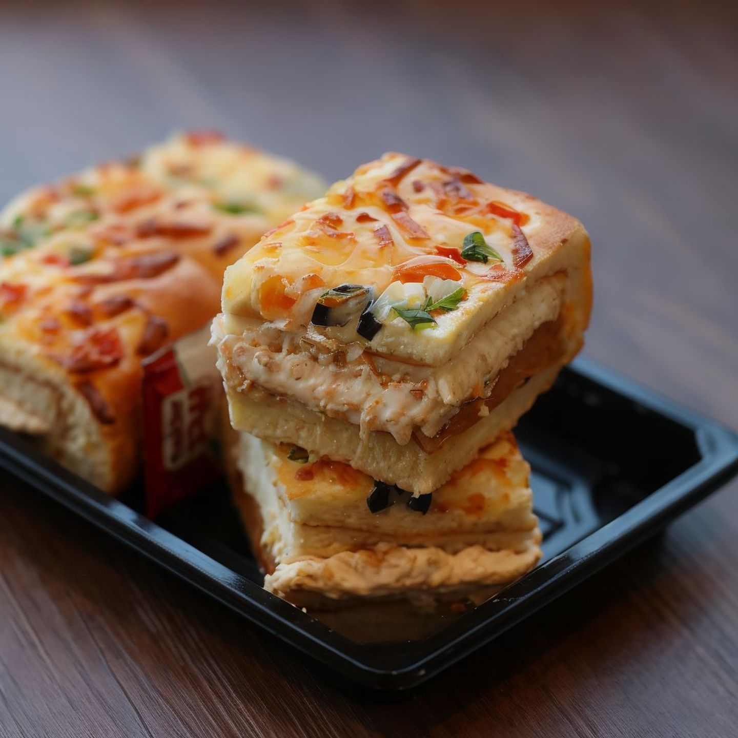 Square Chicken Pizza With Cream