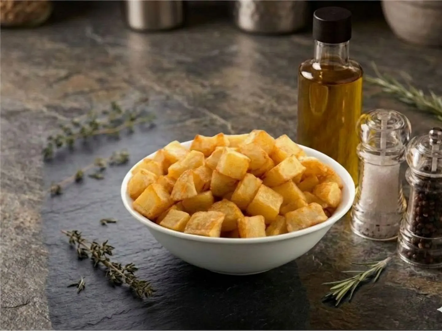 صحن بطاطس حارة صغير