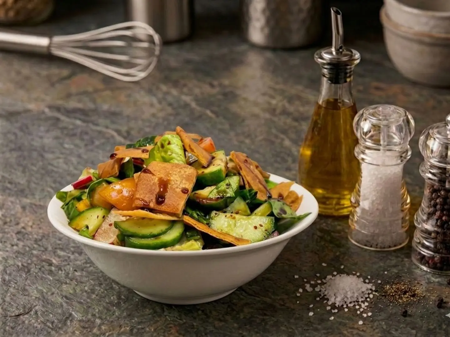 صحن سلطة فتوش صغير