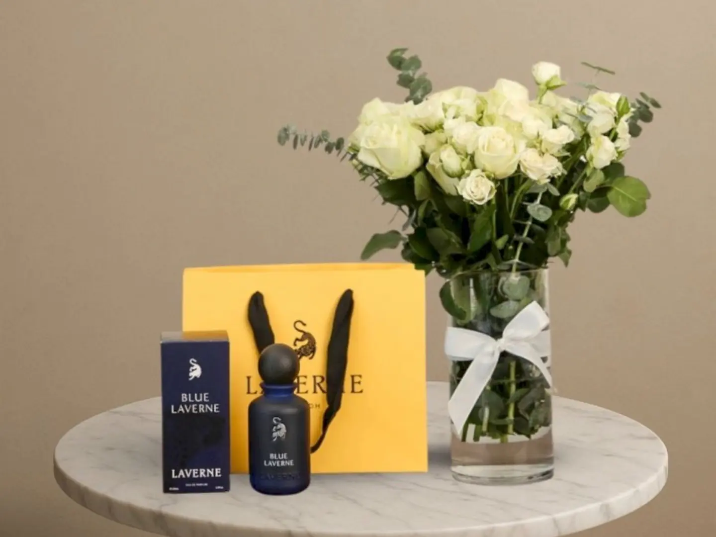 Vase And Blue Perfume