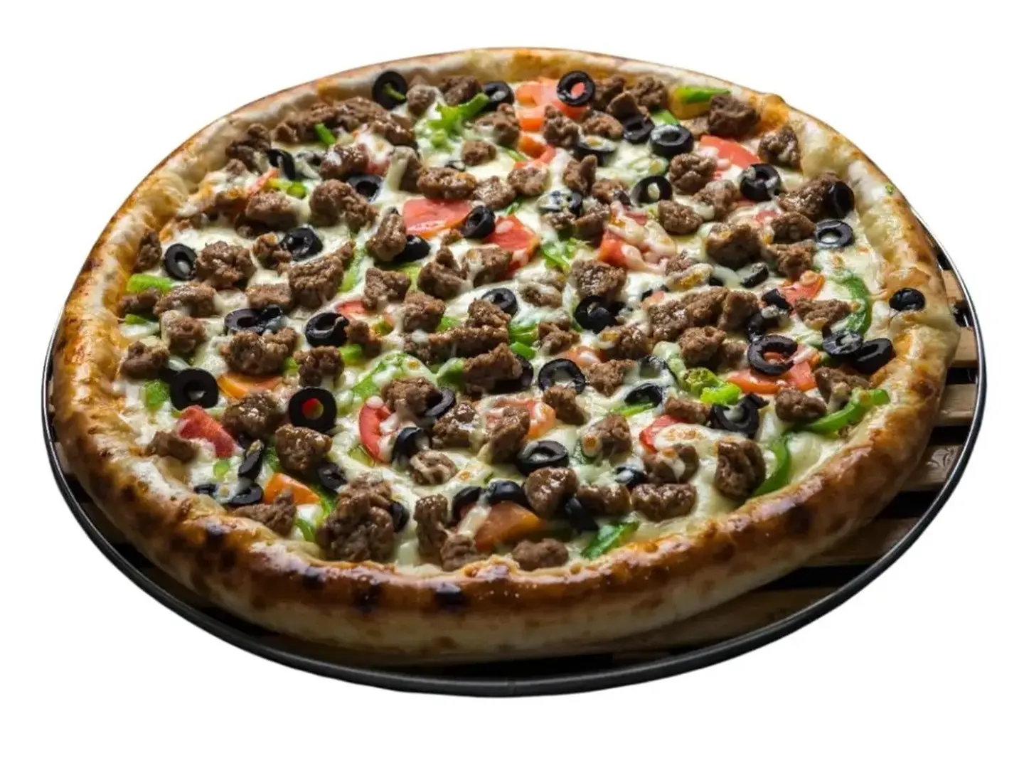 بيتزا قطع لحم كبيره