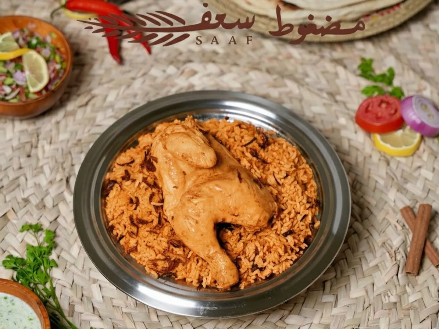 مضغوط سعف أبو بنت دجاج أحمر