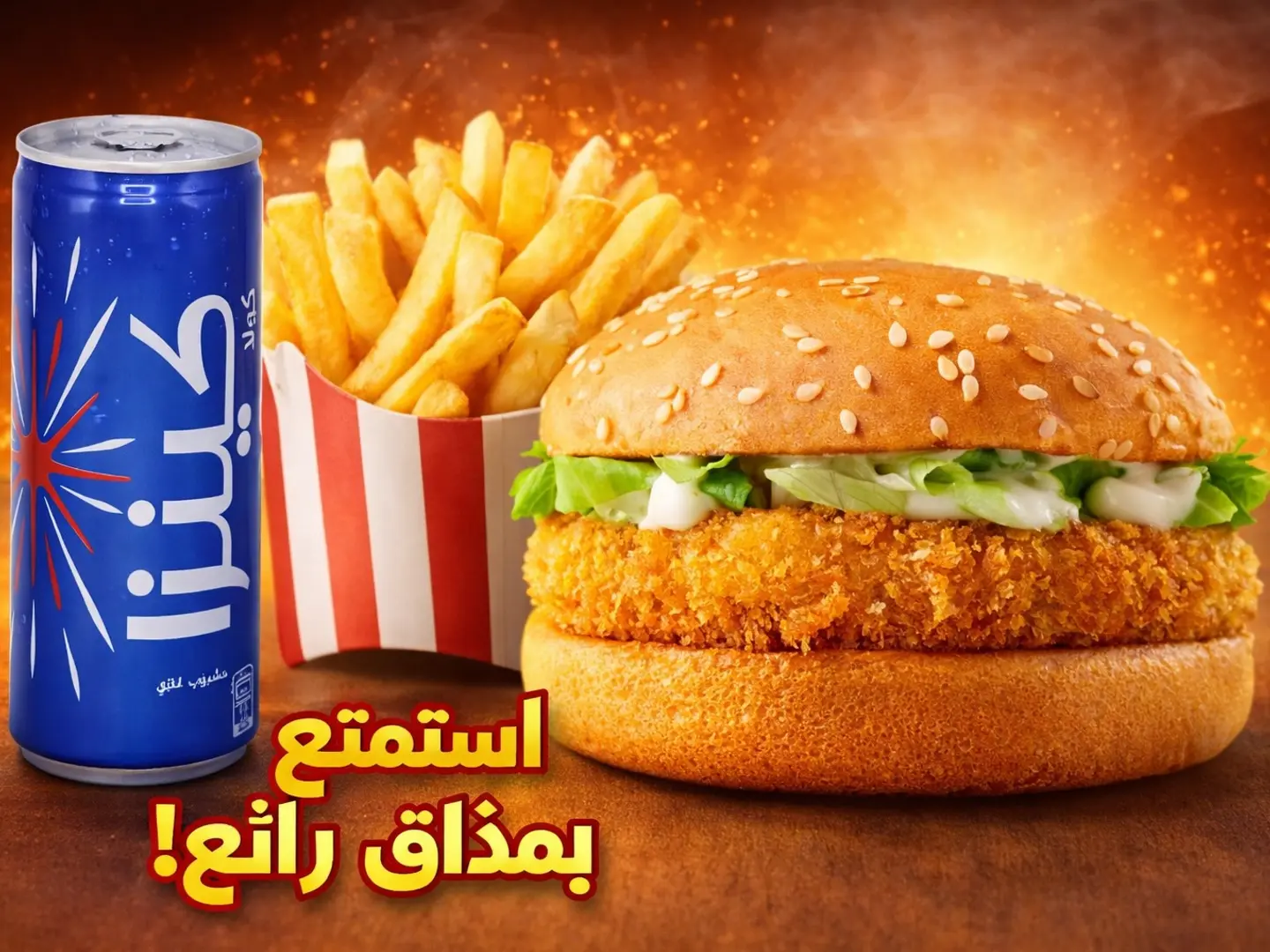 وجبة برجر دجاج