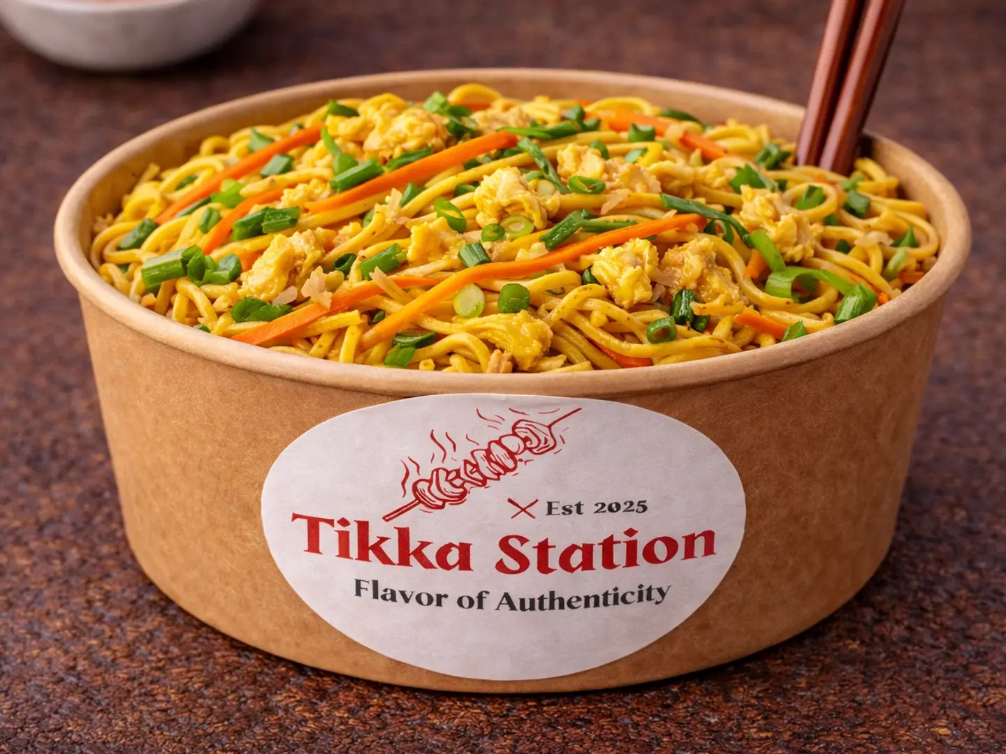 نودلز مقلية بالبيض