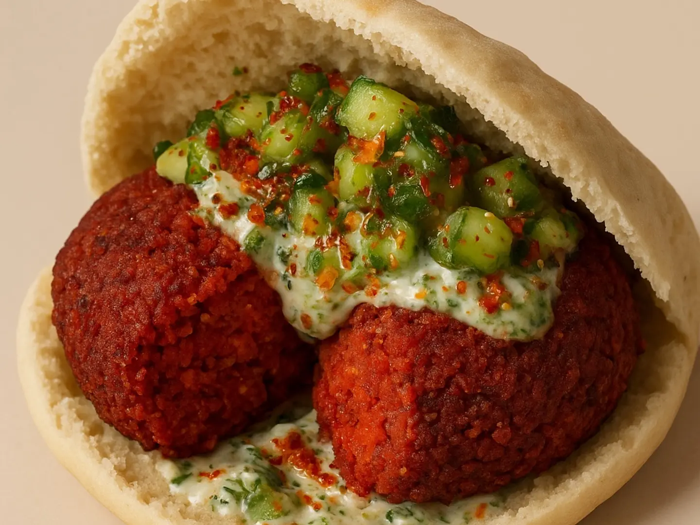 فلافل سبايسي مع الفلفل المجروش( حااااره)