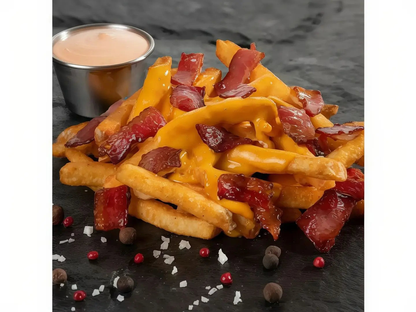 بطاطس جبنة وبيكون