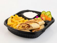 صحن شاورما عربي وسط