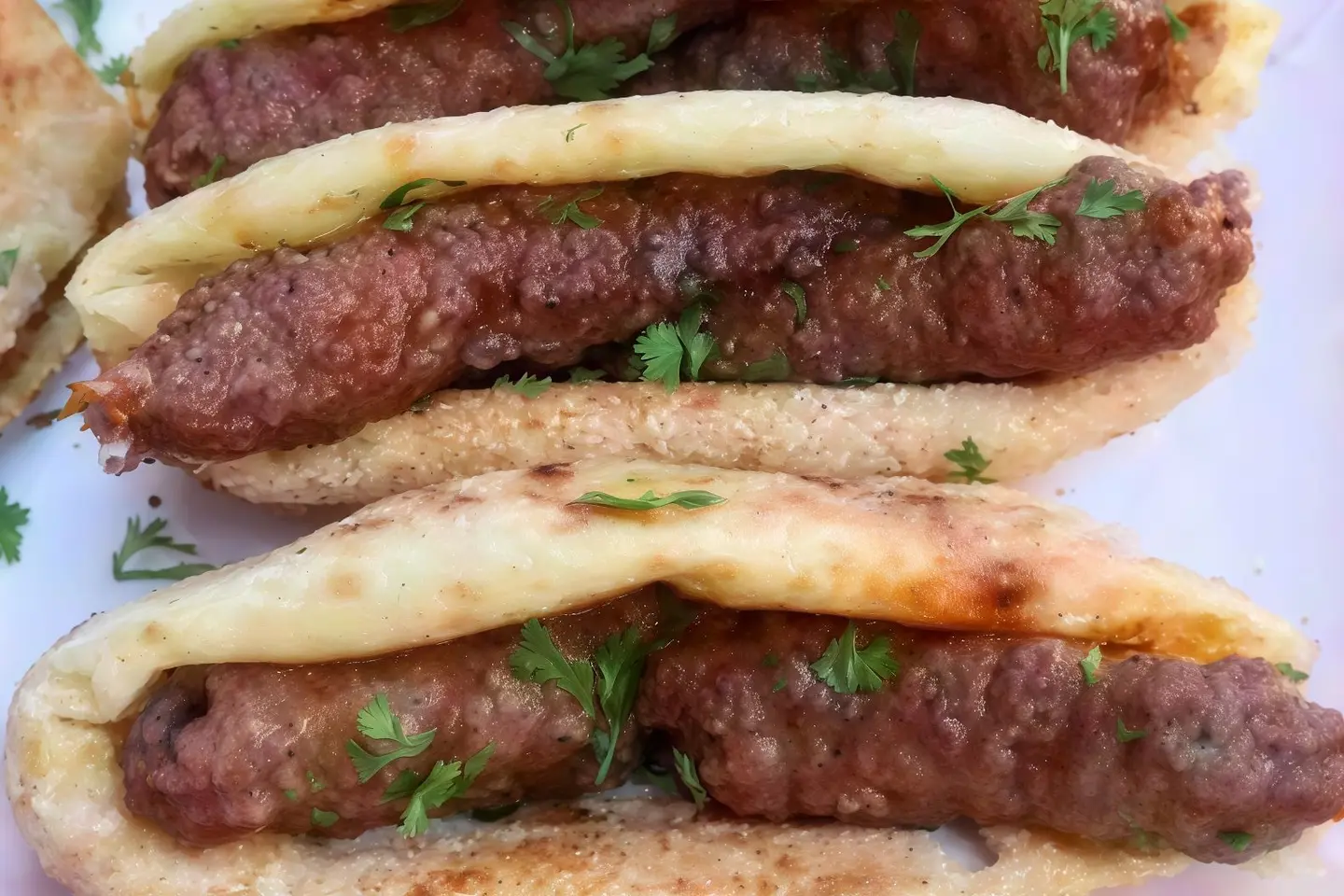 ساندوتش كفته على الفحم